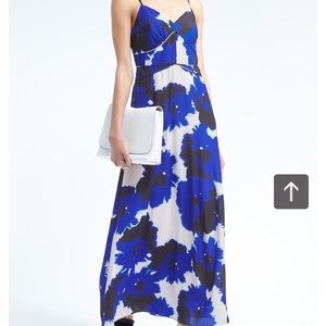 Banana Republic Floral Paneled Maxi Dress